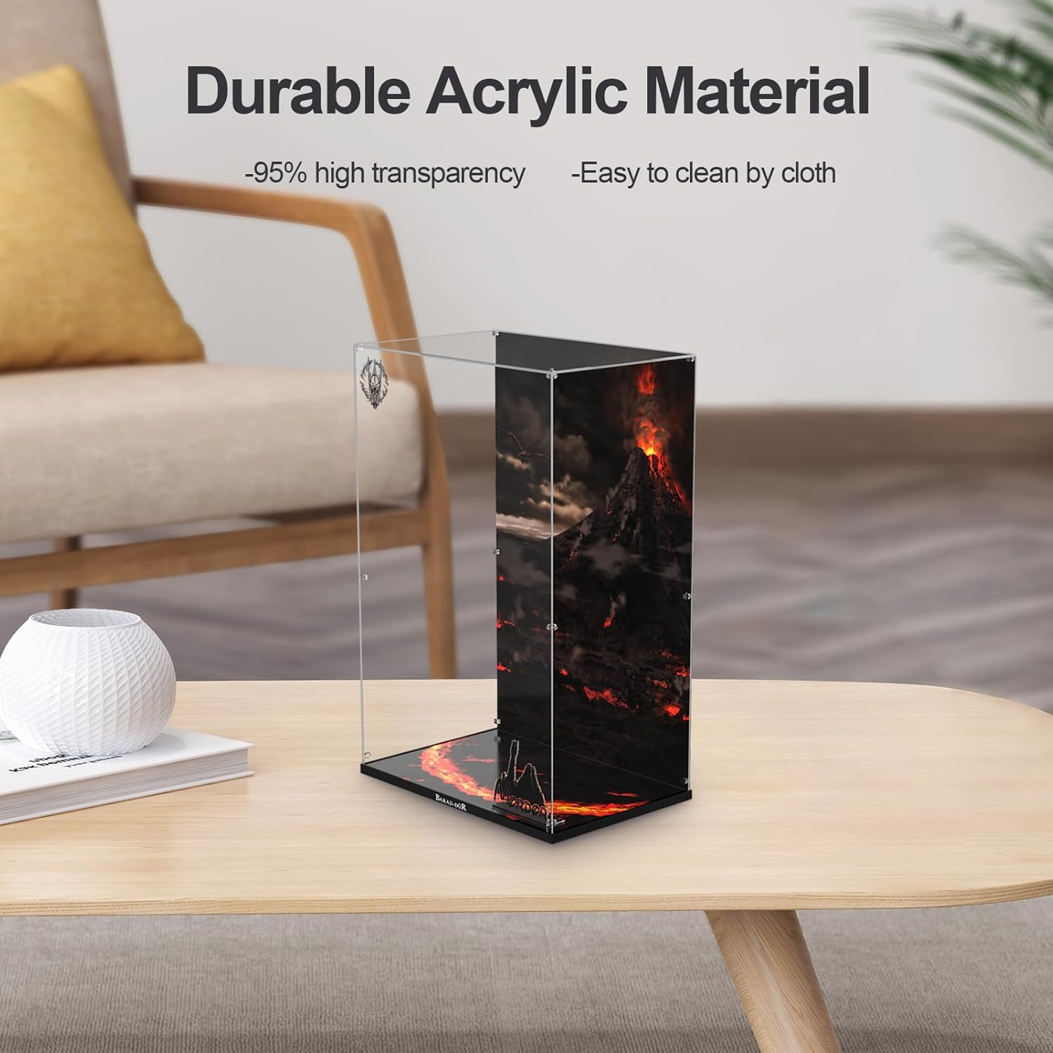 Clear Acrylic Display Case for Lego 10333 The Lord of The Rings: Barad-dûr – Dust-Proof Protective Showcase Box (Lego Set NOT Included)