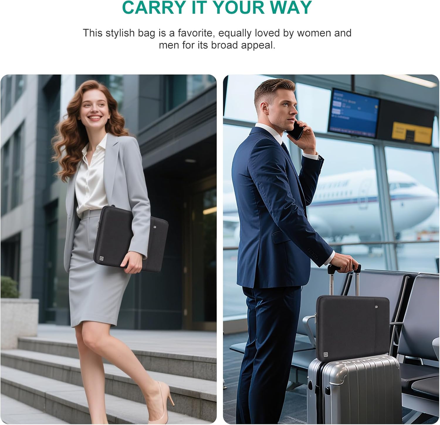 DOMISO Laptop Case Laptop Sleeve Cover for 13 inch MacBook Air M4/A3240, M3/A3113, M2/A2681 M1/A2337 A2179 A1932,13 inch MacBook Pro M2/A2686 M1/A2338,Compatible with 13 inch HP Dell ASUS Lenovo,Black - Image 4