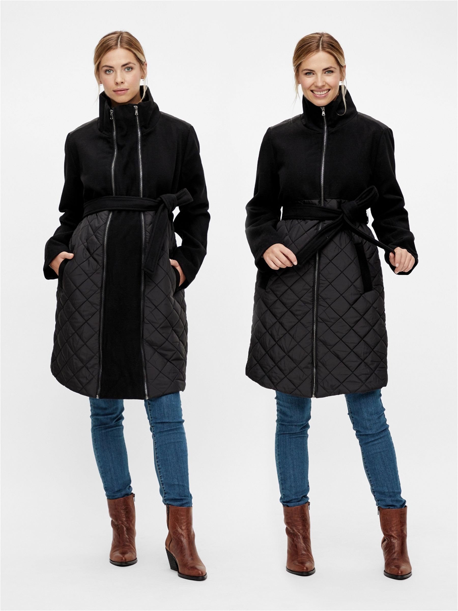 MAMALICIOUS Damen Übergangsjacke Giggi Tikka schwarz M