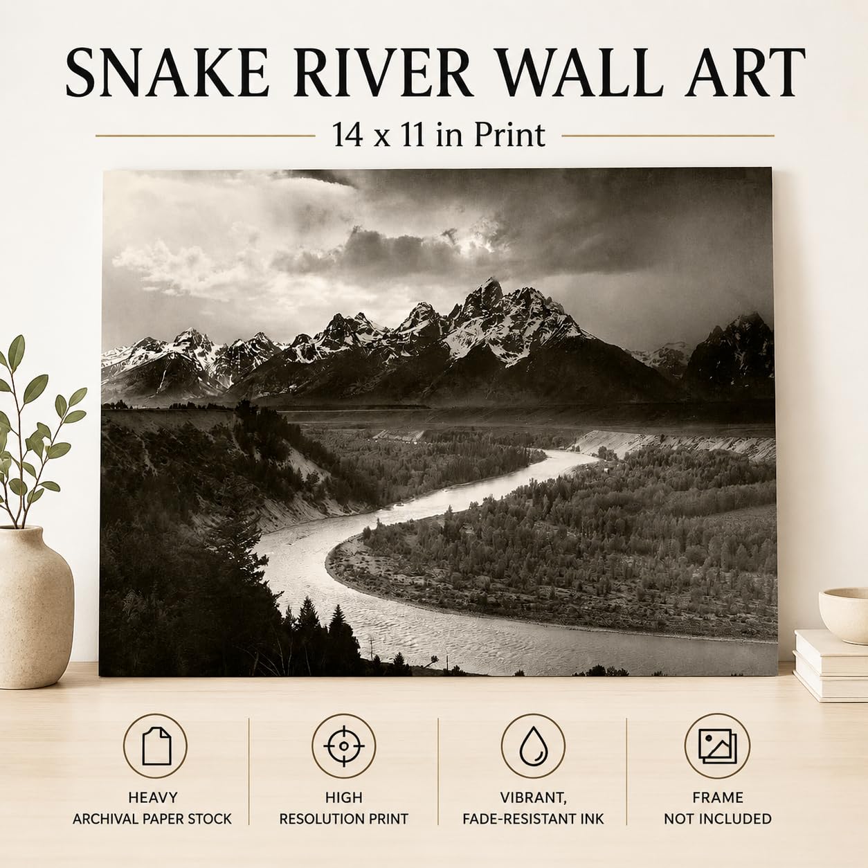 Amazon.com: Lone Star Art Snake River Overlook by Ansel Adams