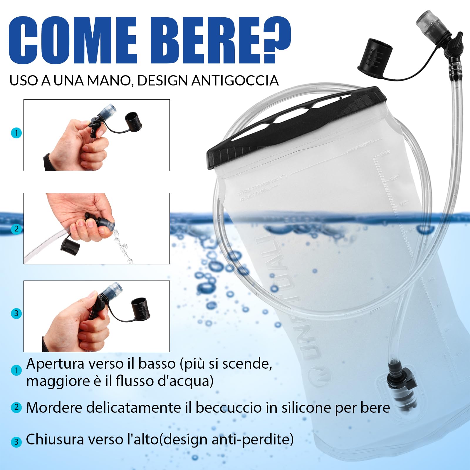 Zaino Trail Running, Gilet Running Uomo Donna, Ultraleggero Gilet Corsa Riflettente Idratazione Multitasche con Borraccia Morbida 500ml o Sacca Idrica 2L per Trekking Ciclismo MTB Sci