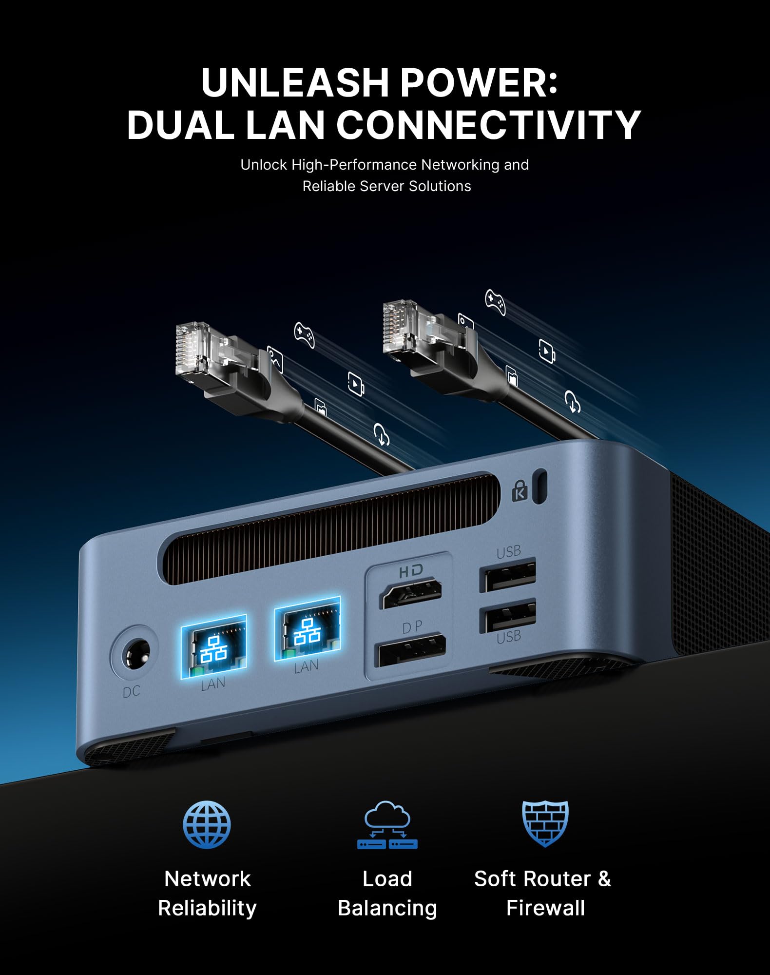 BOSGAME E5 Home-Office-Mini PC, Ryzen 5300U (Schlägt 4300U/N150, Bis zu 3.8GHz), 16GB DDR4 RAM 512GB NVMe SSD, Windows 11 Pro, HDMI/DP/USB-C, Triple 4K Display, Dual LAN, WiFi 5, BT5.0, Mini Computer