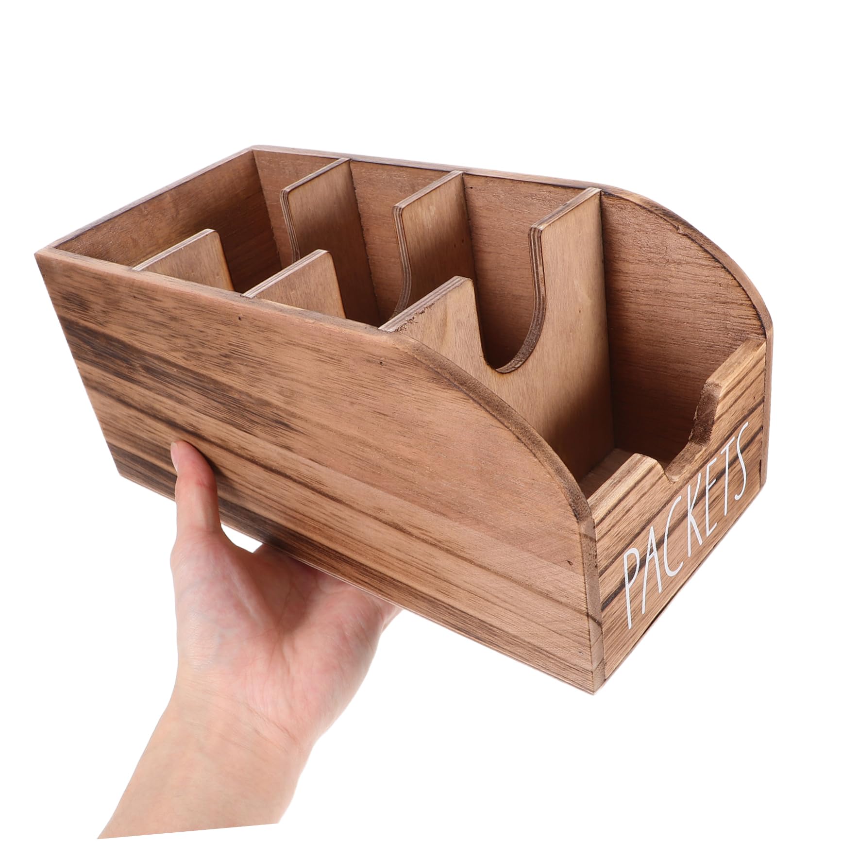 Scatola Porta Bustine di Tè in Legno Marrone per Cucina