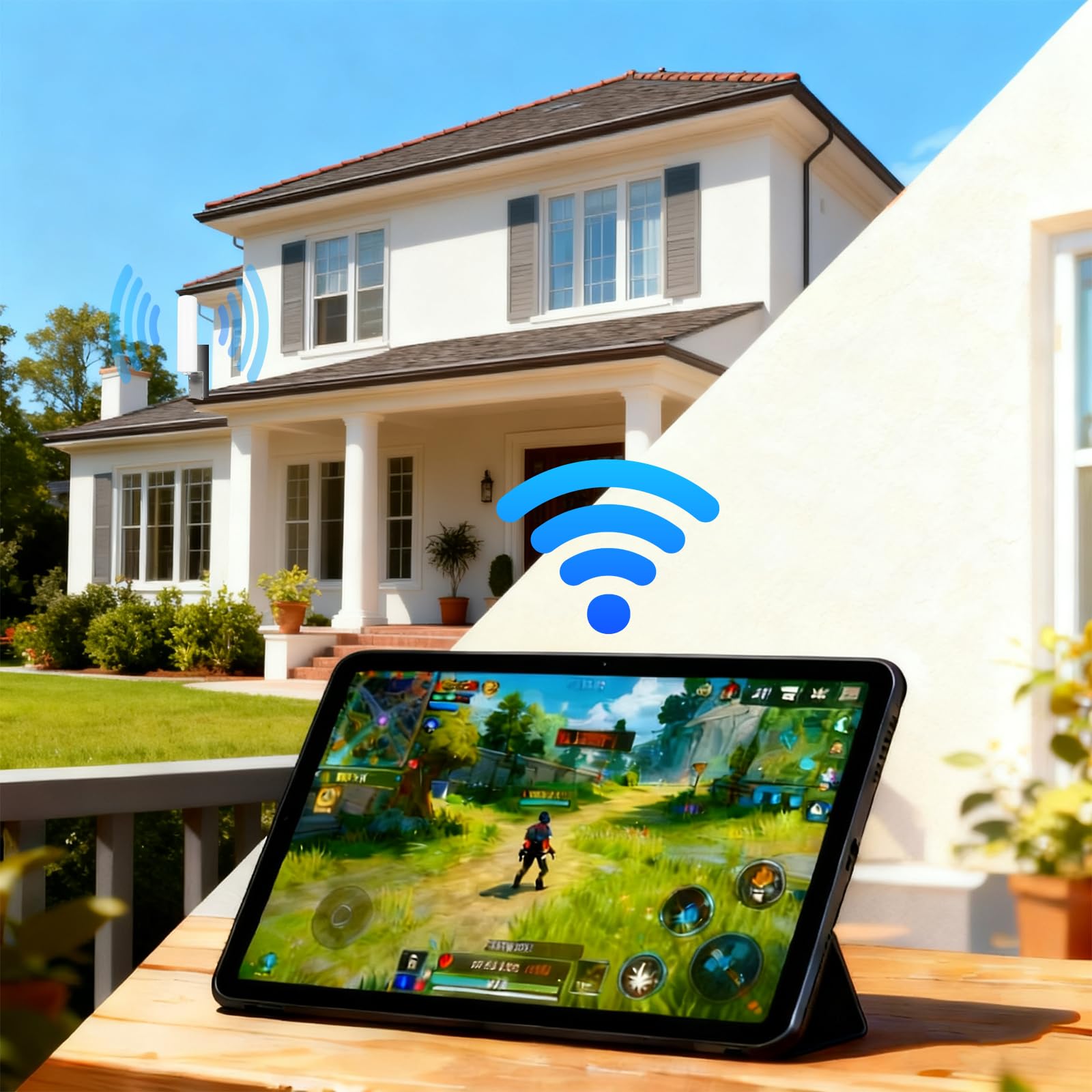 Antenna Wi-Fi 4x4 MIMO 4G LTE 5G, 600-6000 MHz, a raggio circolare, con connettore SMA TS9, cavo RG58 da 3 m, per T-Mobile Home, Internet, Verizon, AT&T, modem router, gateways, hotspot mobile