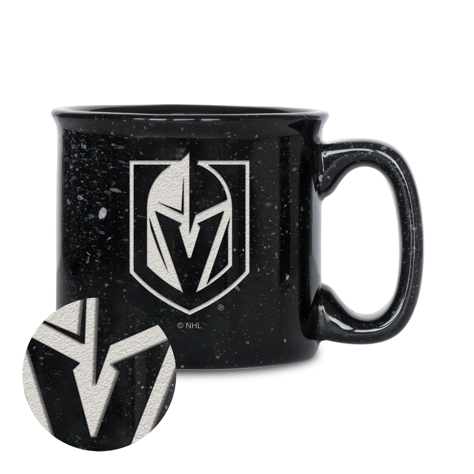 Rico Industries NHL Hockey Speckle 12oz Laser Engraved Campfire Mug
