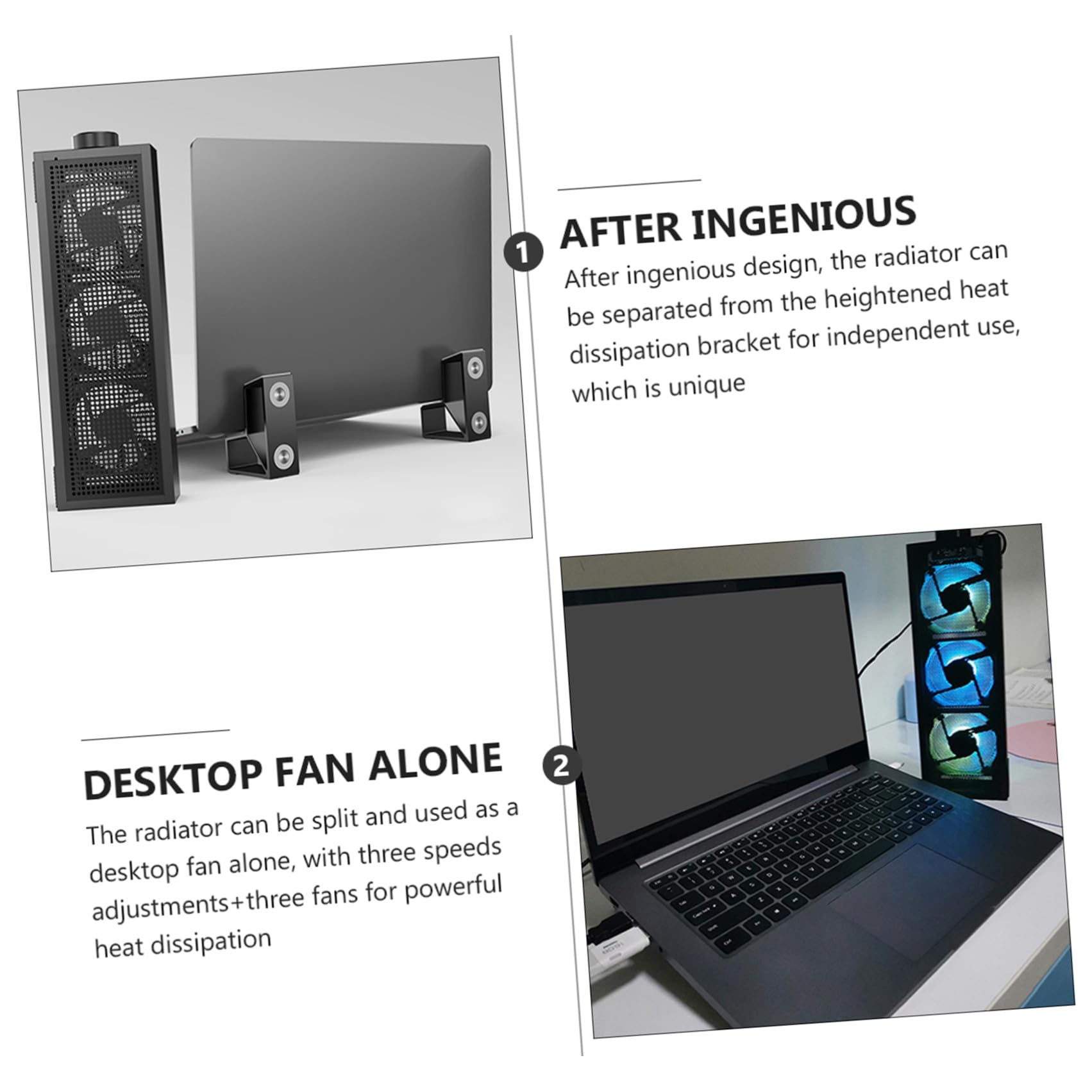 Ipetboom Kühler Kühlung aus Laptop USB Betriebener Aluminiumlegierung Ergonomischer Professioneller mit Schneller Erhöhung und für Notebook bei Videoaufnahmen und Lesen