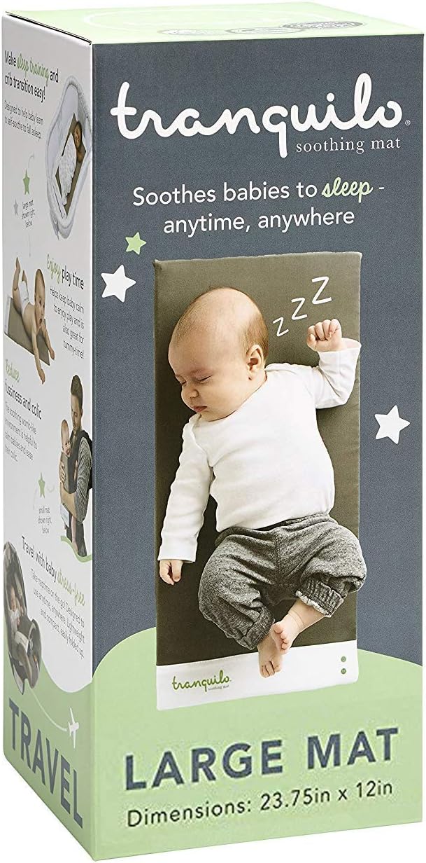 Tranquilo Mat, Large: Vibrating Baby Mat Aides in Calming Fussy Baby for Easier Sleep - Soother Pad is Great Solution to Help Baby Sleep in The Crib, Large: Infant: 0-12 Months