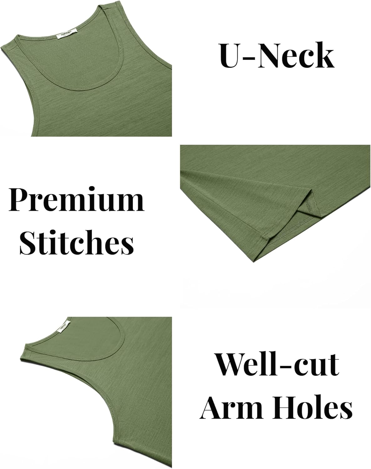 COOFANDY Men's Workout Tank Tops Pack Dry Fit Sleeveless Running Shirts Gym Muscle Bodybuilding T Shirts - Image 7