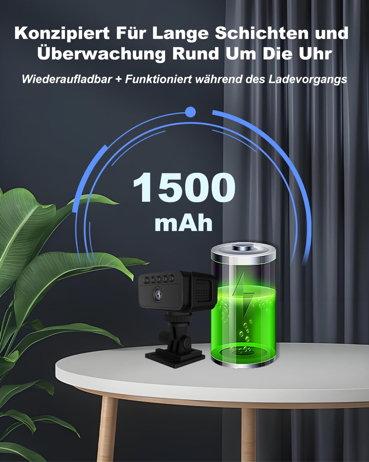 Bextgoo Mini Kamera, WLAN/AP Hotspot/Offline, 4K Überwachungskamera Innen | Überwachungskamera Ohne Wlan mit 64GB Speicherkarte, Nachtsicht, Bewegungserkennung, für Innen/Außenbereich, Schwarz