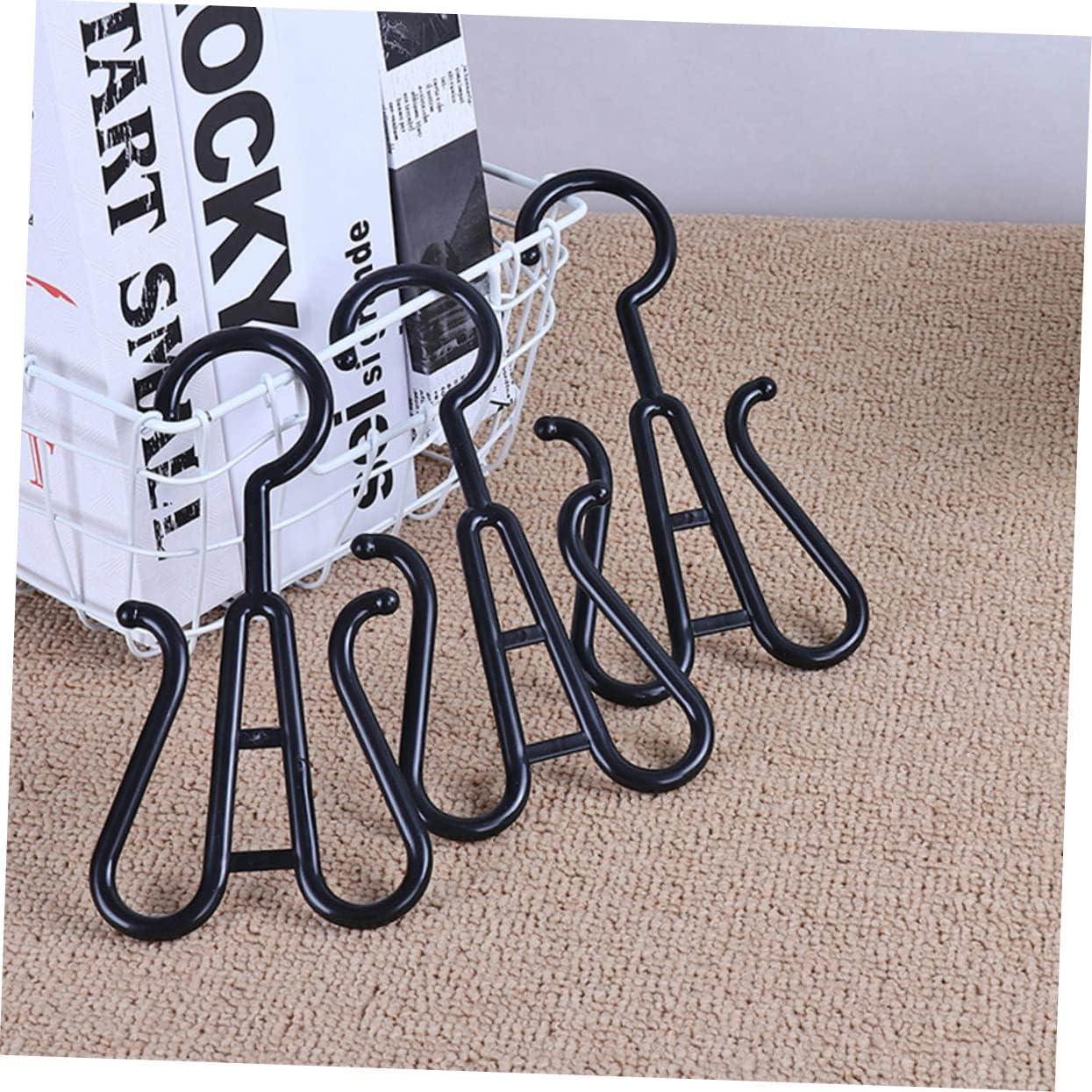 LABRIMP 20pcs Shoe Storage Hooks Closet Hanging Rack over Door Stackable Drying Rack Lightweight for Easy Travel