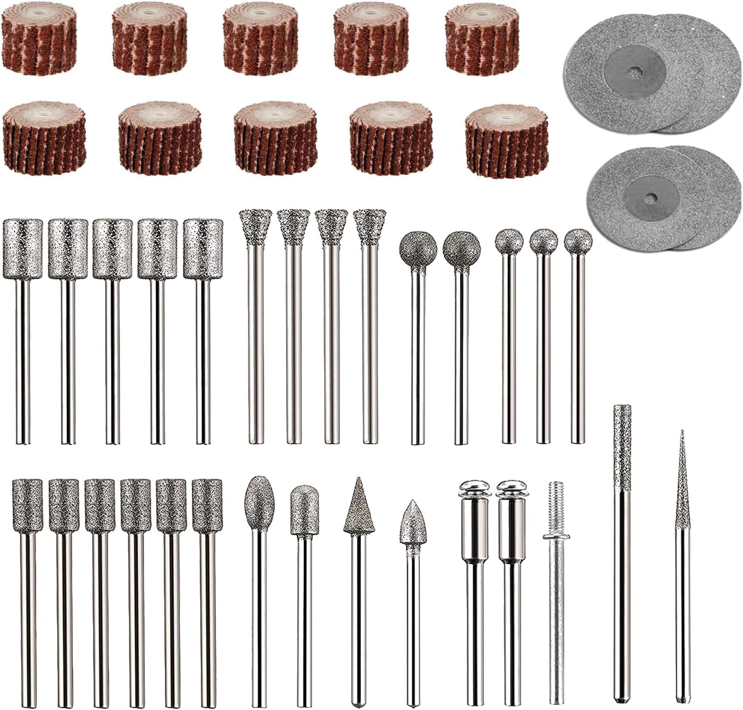 30 Pcs Bur Diamond Grinding Head Set Coated Carvin... - Grandado