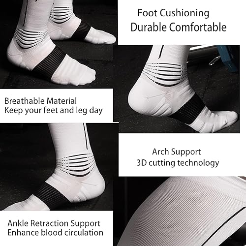 Miniatura 2 de YIFVTFCK Graduated Compression Socks for Women &Men 20-30mmHg Knee High Medical Support Socks for Edema,Varicose Veins