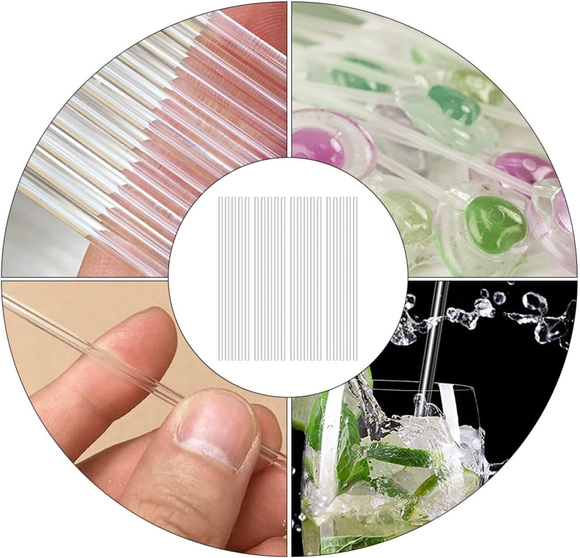 100pcs Acrylic Lollipop Sticks White Candy Making Bars Reusable