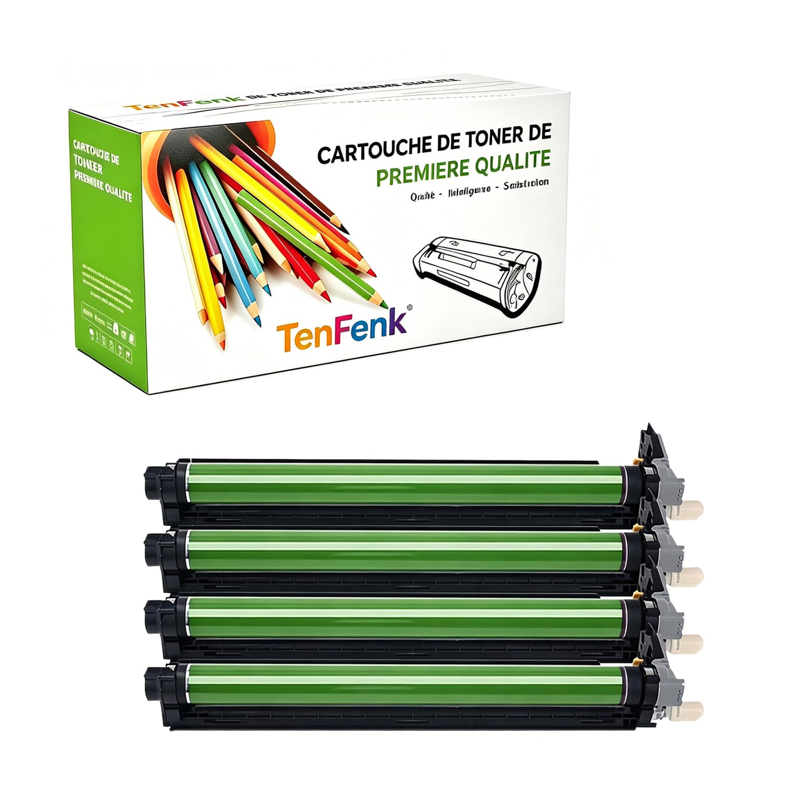 Compatibile Sostituzione Unità Del Tamburo Per Lexmark CX942 73D0P00 73D0Q00 Da Utilizzare Con Lexmark CS943DE CX942ADSE CX943ADTSE CX943ADXSE CX944ADTSE CX944ADXSE Stampante,4-Pack,4p