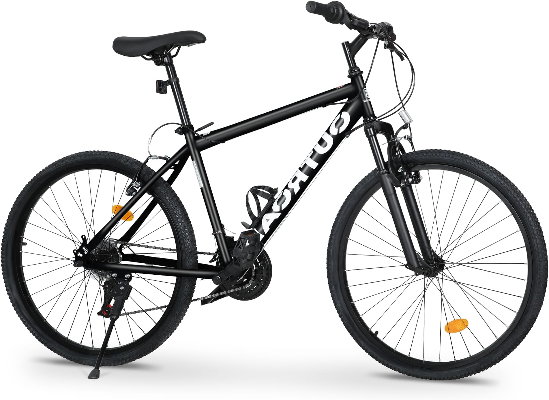26 Inch Mountain Bike, 21-Speed/High-Carbon Steel/Aviation Grade Frame, Dual Disc/V Brake, Adjustable Ergonomic Seat Bycycle for Men Women Adult, Quick Assembly in 20 Minutes