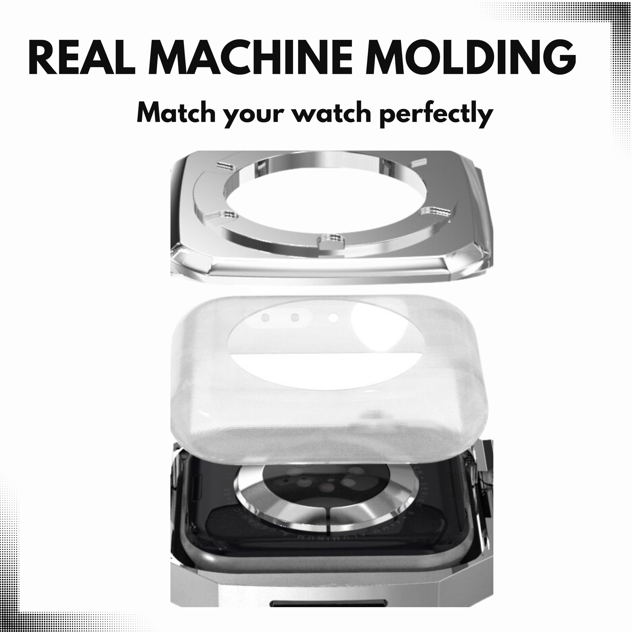 Correa de reloj de acero inoxidable de lujo para hombre compatible con Apple Watch Band 40 41 44 45 46 49 mm, caja dorada y correa para iWatch Series Ultra SE 4 5 6 7 8 9 para mujer