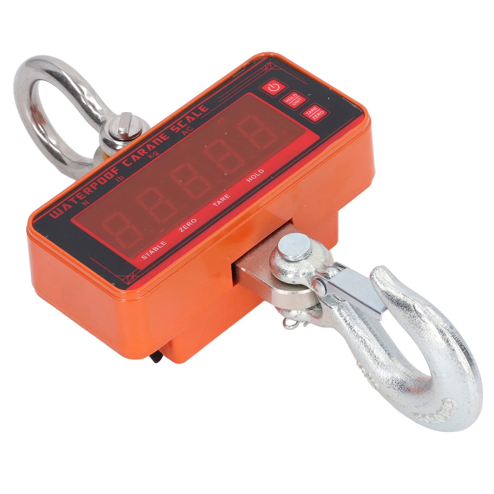 Báscula colgante digital de capacidad de 1500 kg y 3000 lb - Báscula industrial con carcasa de aluminio para almacenes - con pantalla LED resistente al agua y control remoto