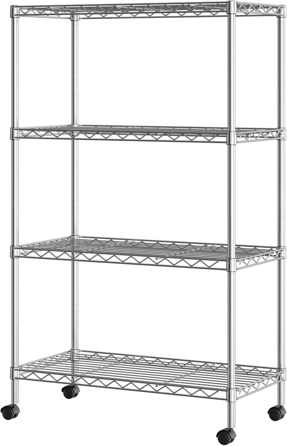 Seville Classics Solid Steel Wire Shelving Storage Unit Adjustable Shelves Organizer Rack, for Home, Kitchen, Office, Garage, Bedroom, Closet, Steel, 4-Tier, 30" W x 14" D - Image 6