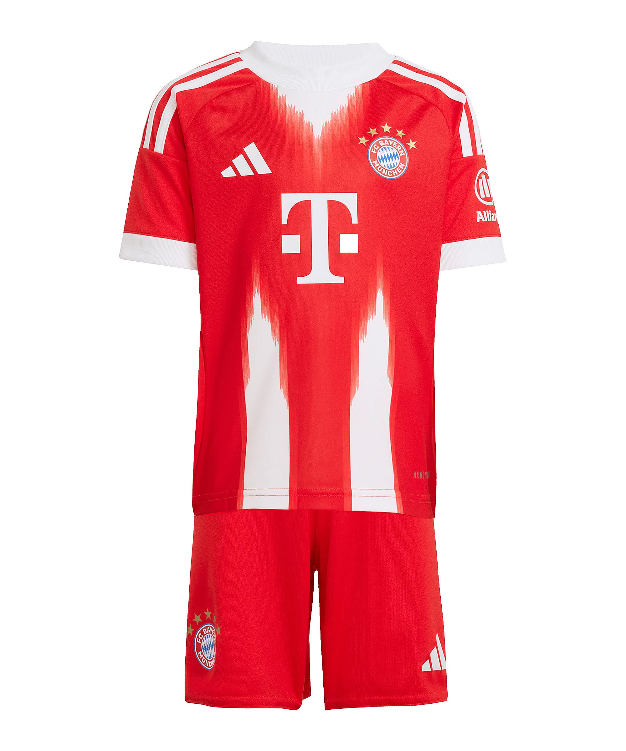 adidas Bayern 25/26 Home Mini Kit, Red, Size 5-6 Years