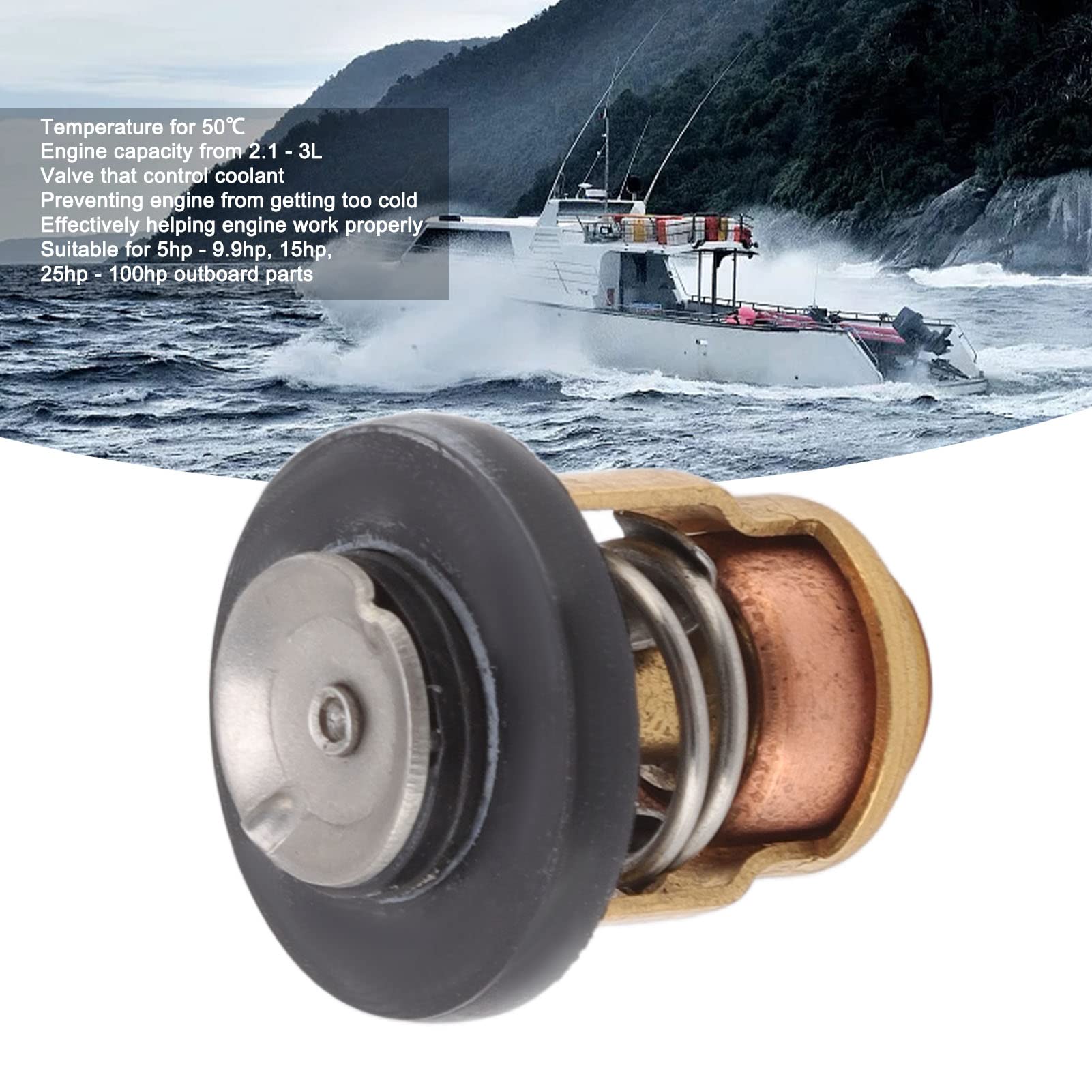 Termostato del Motore Fuoribordo 50 Gradi Celsius Boat Motore Refiatto Accessori Valvole