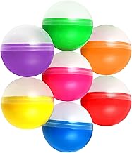 Vending Machine Capsules - Empty Semi Colored Round Capsules Big Size 2.6 inch 65 mm - Gumball Machine Capsule 7 Colors Bulk 50 pcs