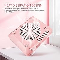 Vista 7 de SAVILAND Colector de Polvo para Uñas con Lámpara – Potente Ventilador de Vacío para Uñas 40W Colector Extractor de Polvo Eléctrico Máquina