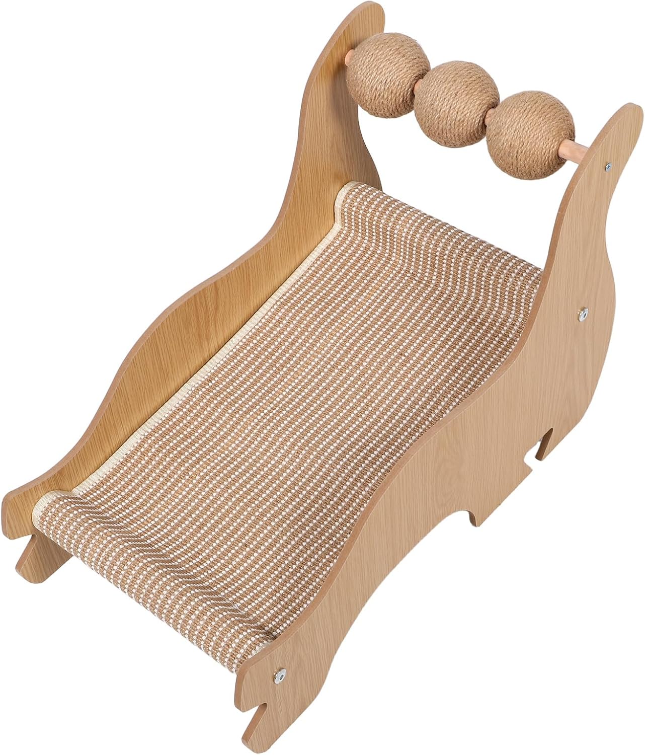 Cat Hammock Chair: Cat Scratching Pad Interactive Kitten Scratcher Climbing Lounge Bed with Balls for Indoor Kitten Pet