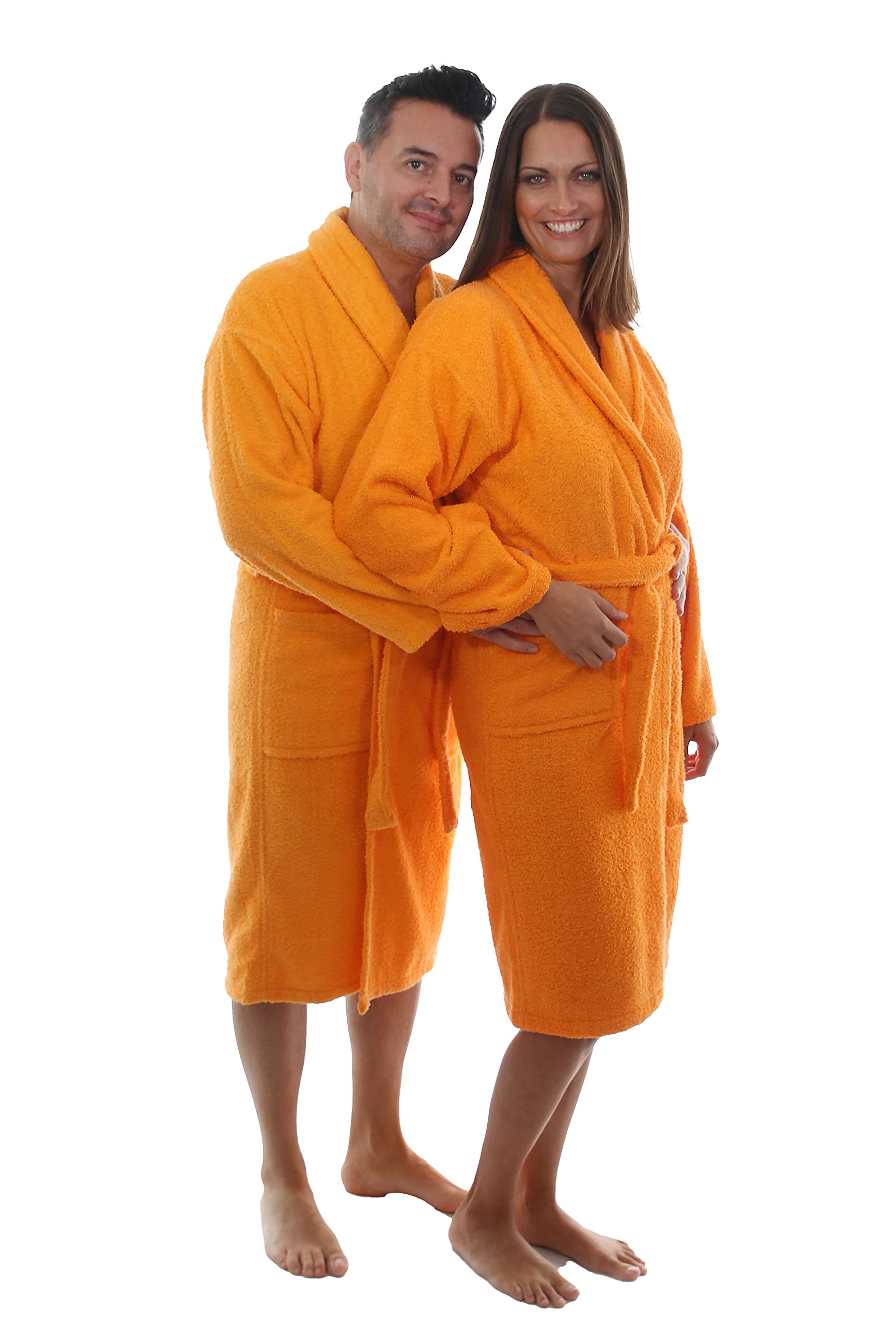 LEBENGOOD - Accappatoio unisex da donna e uomo, 100% cotone spugna americana 400 g, con cintura, tasche, perfetto per la doccia, come vestaglia morbida o come asciugamano