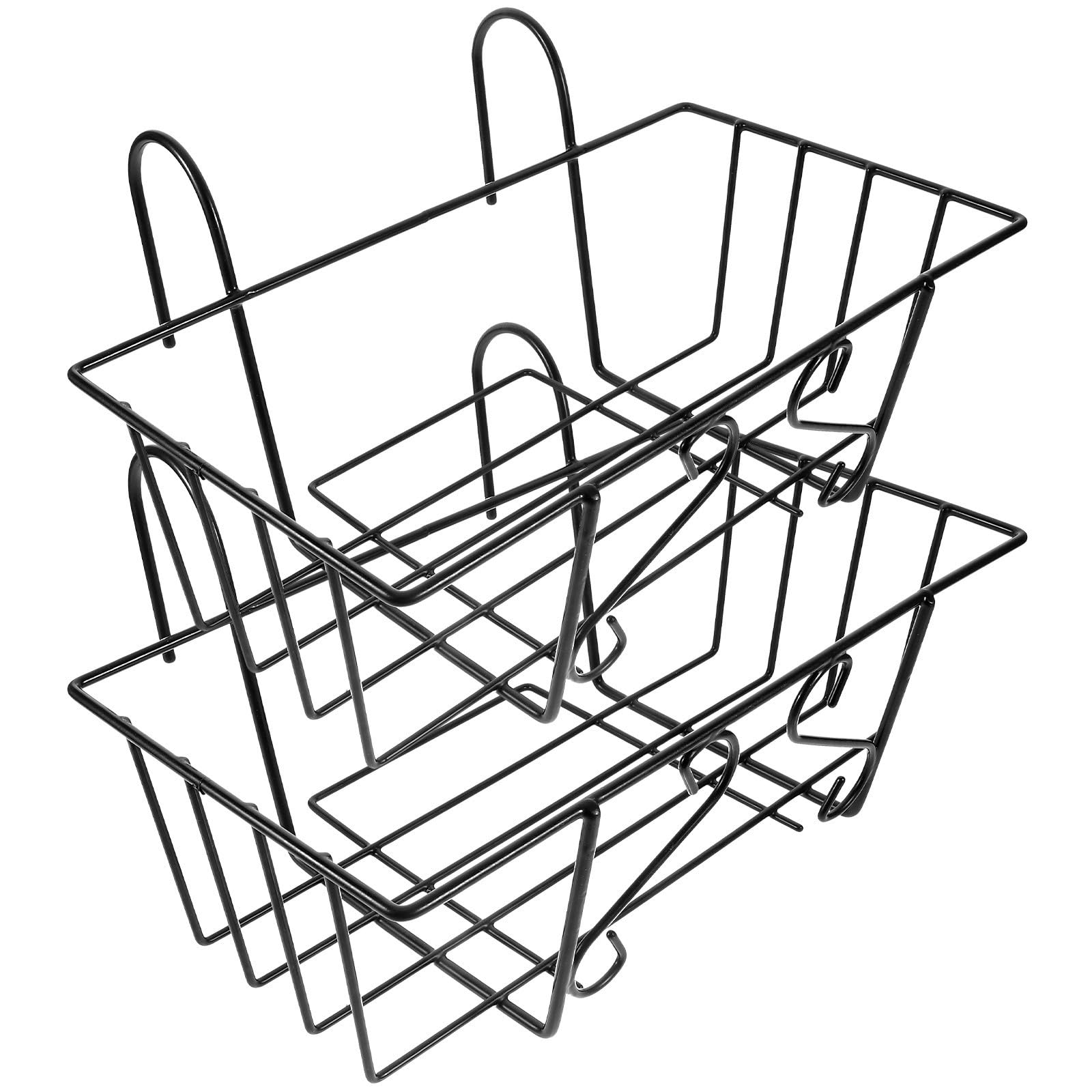 PACKOVE Soporte Metálico Negro 2 Piezas Hierro para Macetas Colgantes