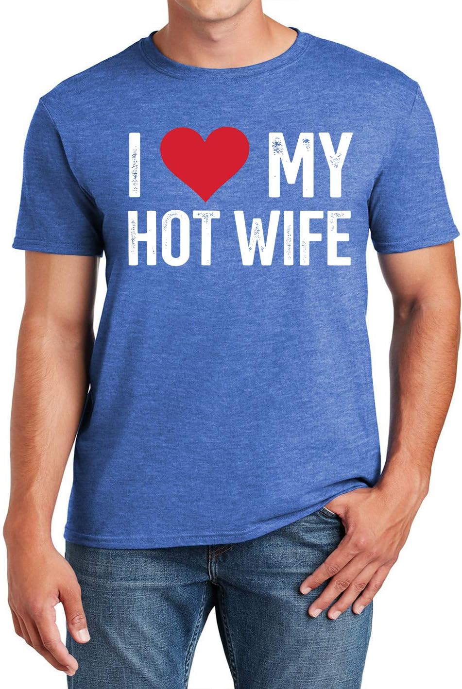 Sweet GiseleI Love My Hotwife Valentine's Day Graphic T-Shirt Funny Love Shirts Graphic Saying Sarcasm Tee