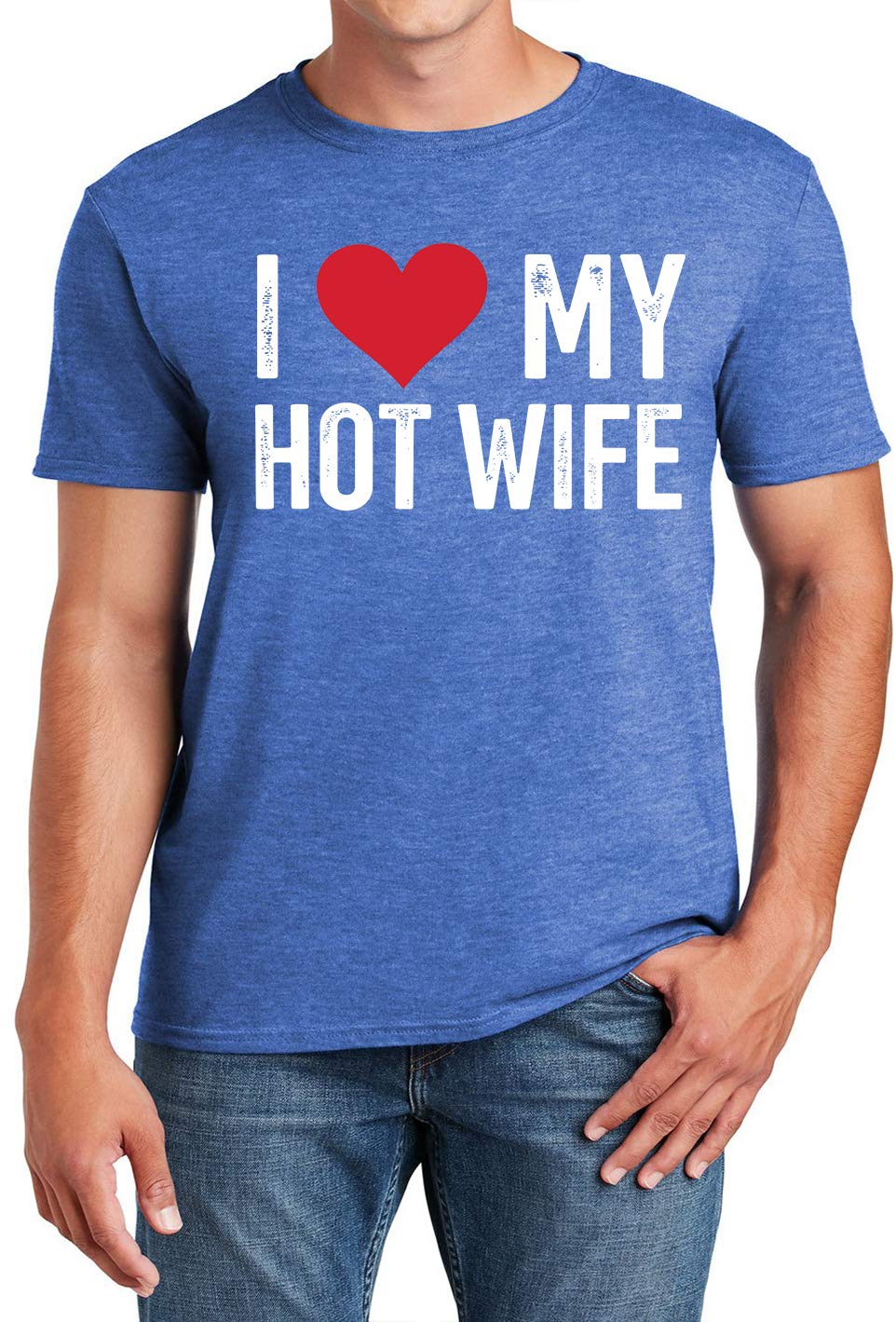Sweet GiseleI Love My Hotwife Valentine's Day Graphic T-Shirt Funny Love Shirts Graphic Saying Sarcasm Tee