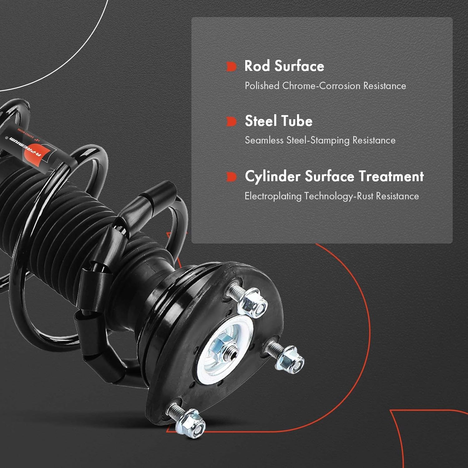 A-Premium Front Complete Struts Compatible with Toyota Yaris 2019-2020, Yaris iA 2017-2018 & Scion iA 2016-2x Replacement Suspension Shock Absorber with Coil Spring Assembly