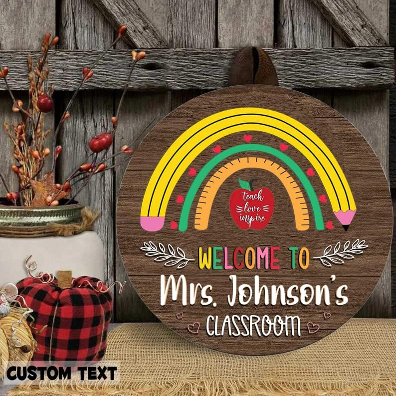 Miniatura 2 de Letreros personalizados del profesor para el aula, regalos de apreciación para profesores, letreros de puerta para profesores, decoraciones de aula