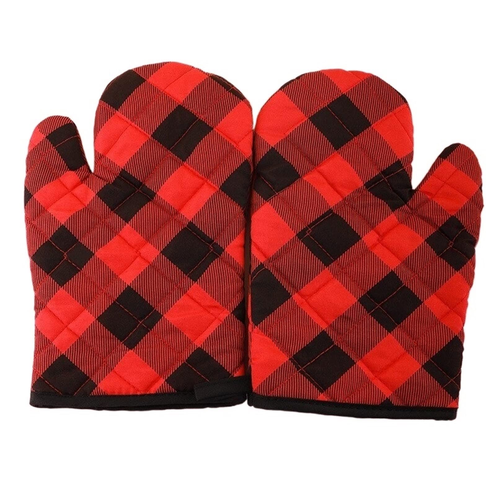 Gants isolants for Four à Micro-Ondes, épais, résistants aux Hautes températures, for la Cuisson, Anti-brûlures(Red)