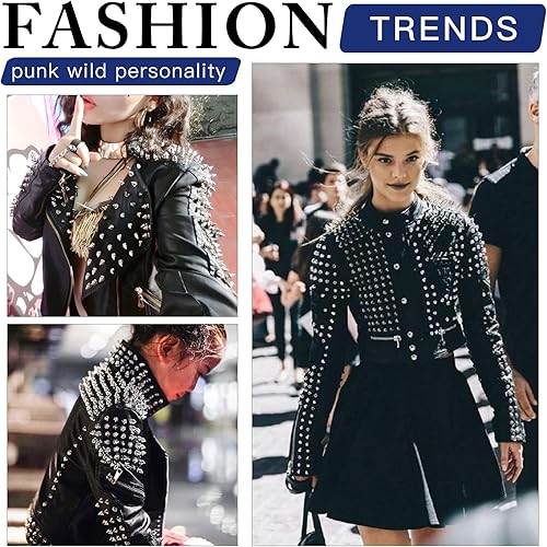 Miniatura 4 de 200 juegos de picos de cono de 0.374in de metal para árbol de árbol, tachuelas de rosca para decoración de artesanía de cuero, accesorios de ropa