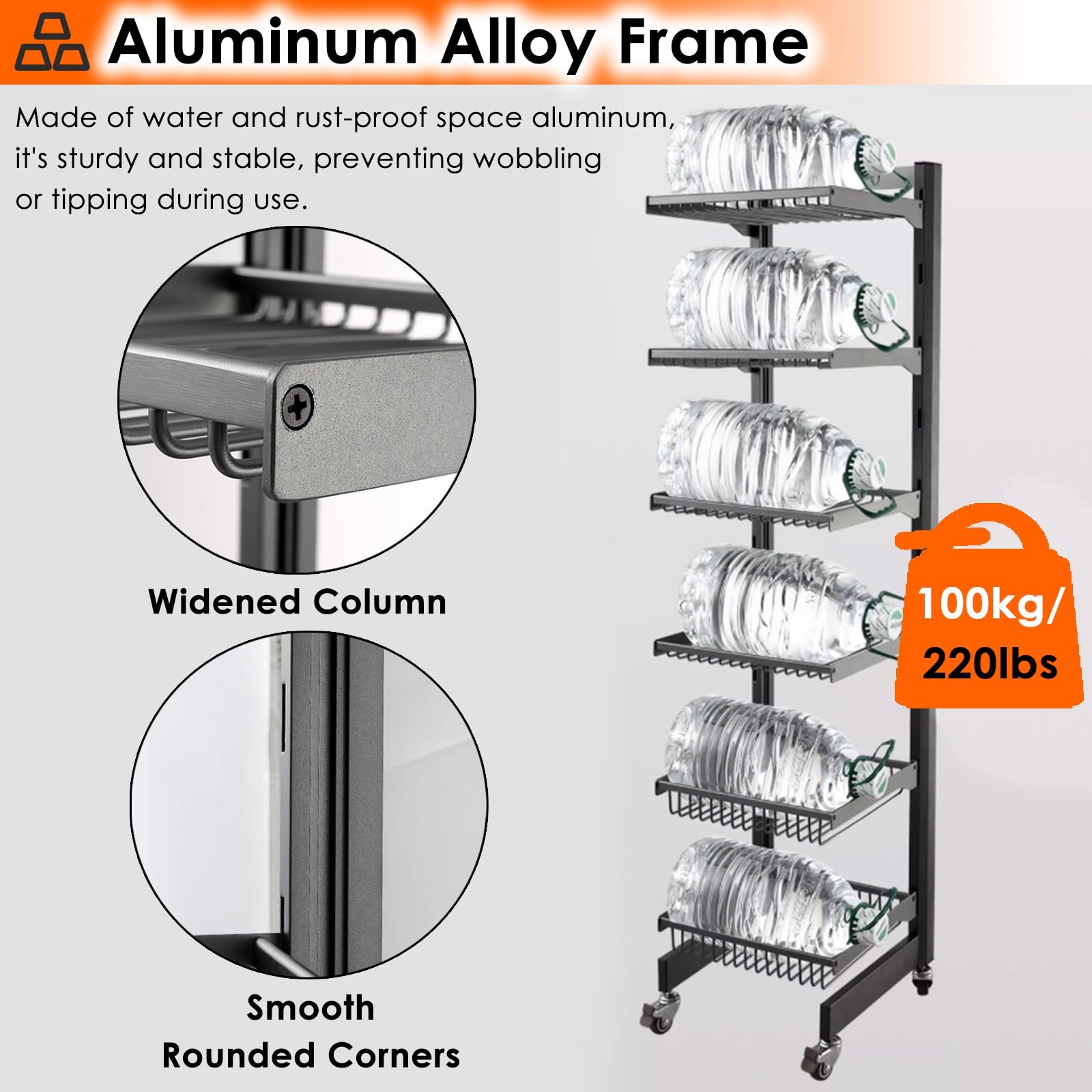 Carrito organizador de ollas y sartenes, estante de almacenamiento ajustable para ahorrar espacio en la cocina