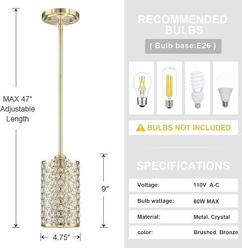 Miniatura 4 de Paquete de 2 lámparas colgantes de cristal para isla de cocina, moderna y concisa, acabado negro con pantalla de metal de placa de cristal para bar,