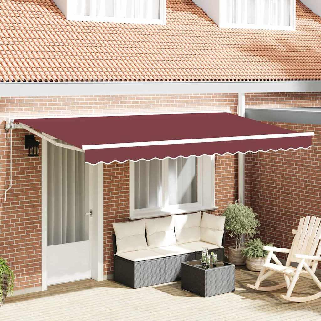 Cadre d'auvent Bordeaux 350 x 200 cm store banne terrasse brise-soleil balcon