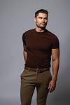 Vince Camuto Ceinture homme , Double point de détail , Véritable ceinture en cuir