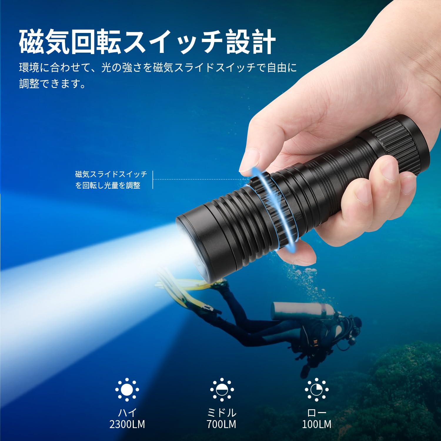 Amazon.co.jp: 【2026新改良】TrustFire DF006 ダイビングライト LED