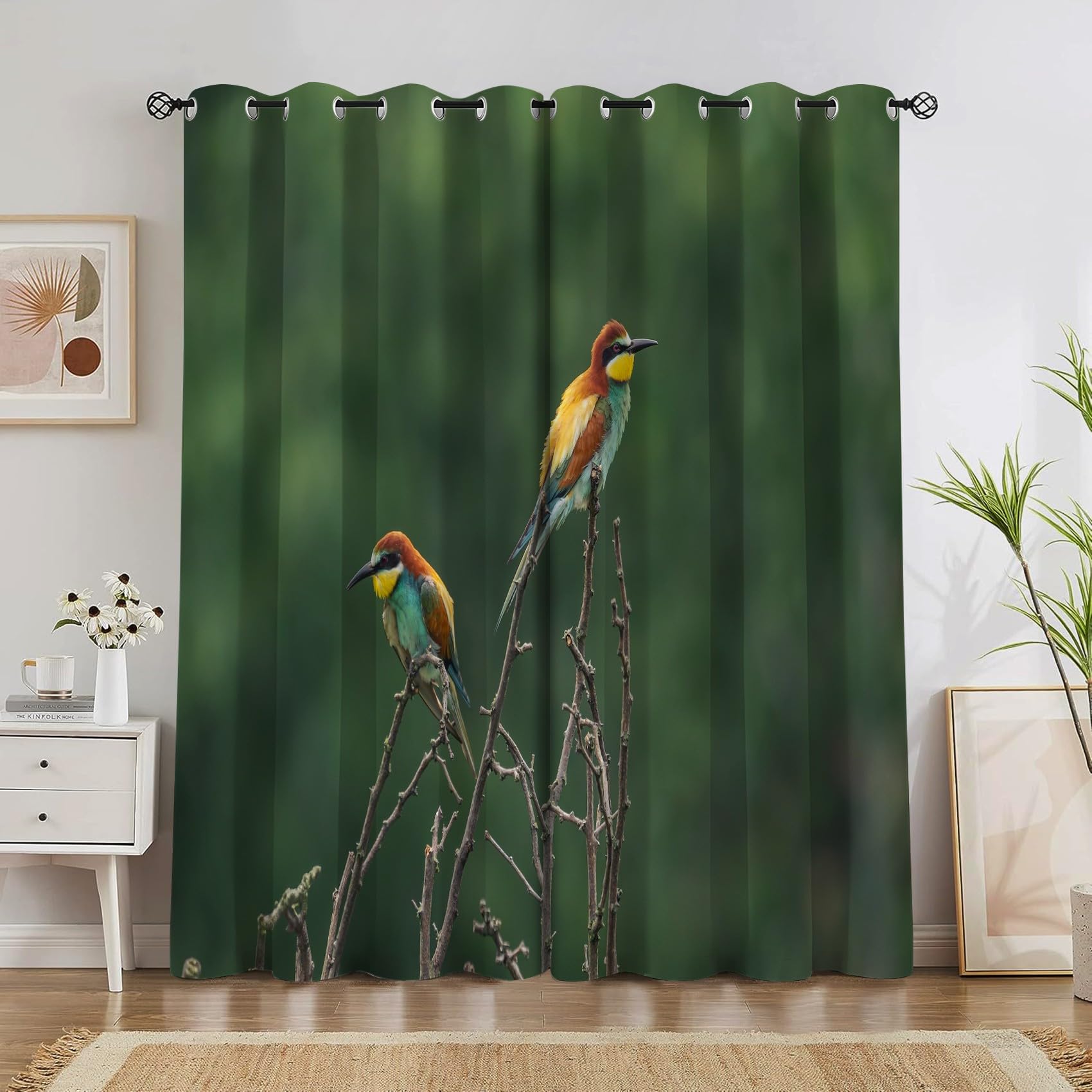 Rideau occultant thermique oeillets 140x260cm pour chambre salon