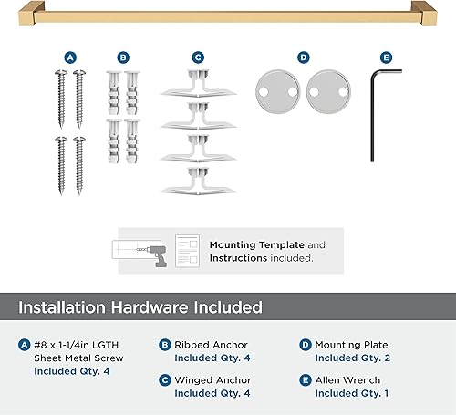 Vista 196 de Amerock BH3608226 Toallero cromado Toallero de 6-1/2 pulgadas (6.496 in) de longitud Monumento Toallero de mano para pared de baño Soporte