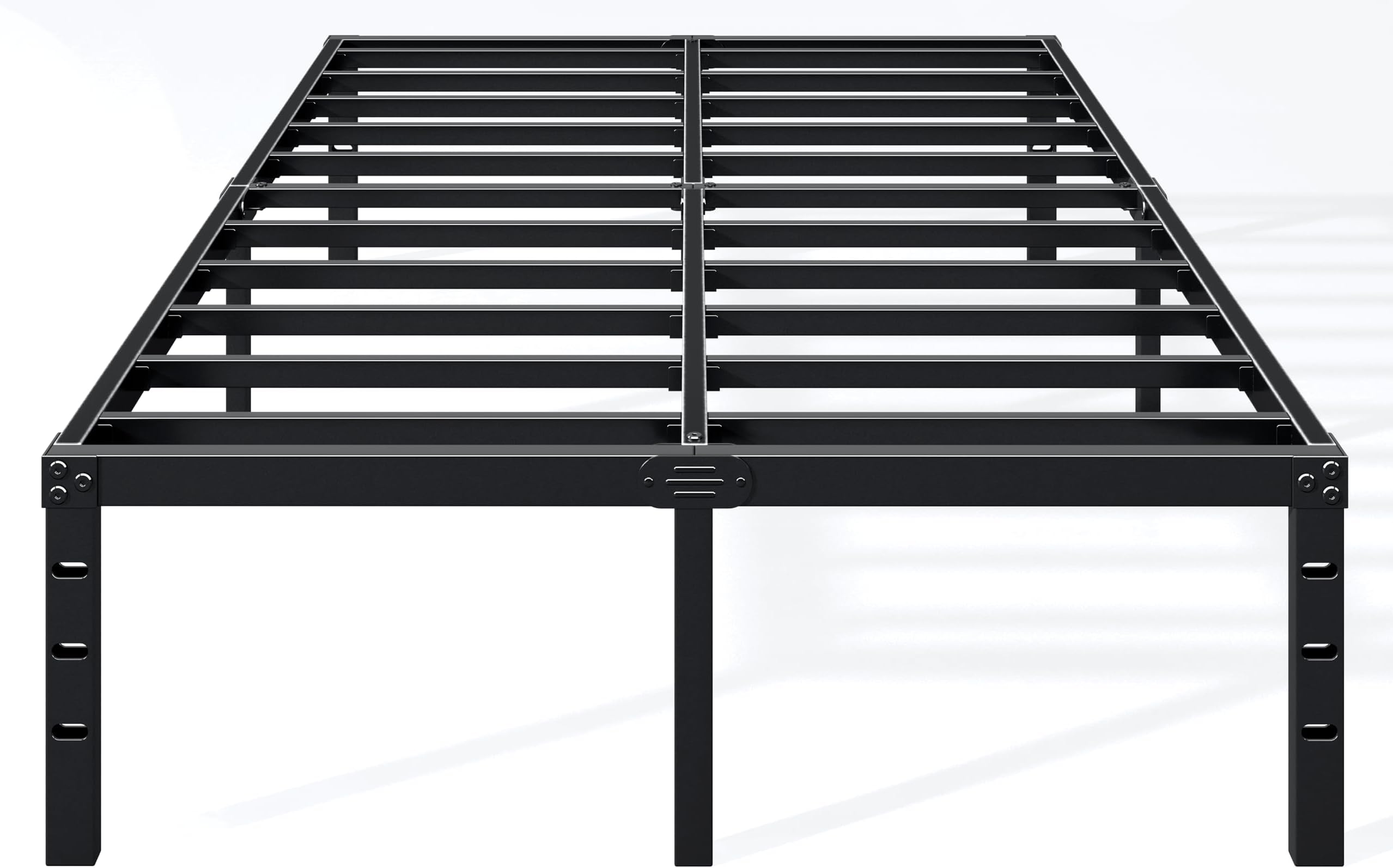 Hafenpo 12 Inch Full Bed Frame - Sturdy Metal Platform Full Size, No Box Spring Needed, Heavy Duty, Easy Assembly, Strong Bearing Capacity, Under Bed Storage, Black