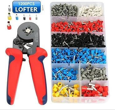 Crimping Tool Set Crimp Wire Plier Tools With 1200pcs Wire Ferrule Terminals Kit