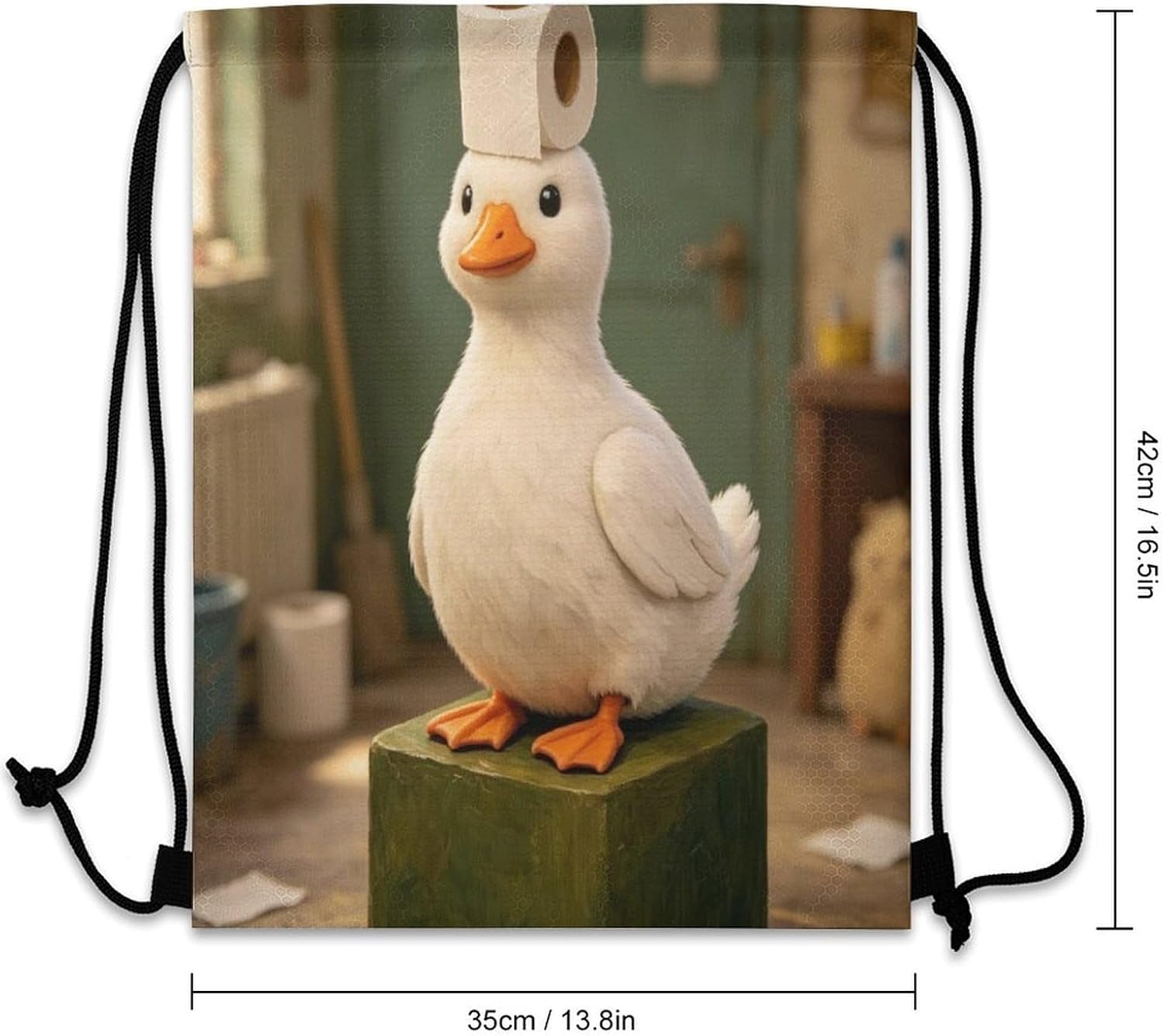 Duck Drawstring Backpack Gym Bag Drawstring Bags image 3