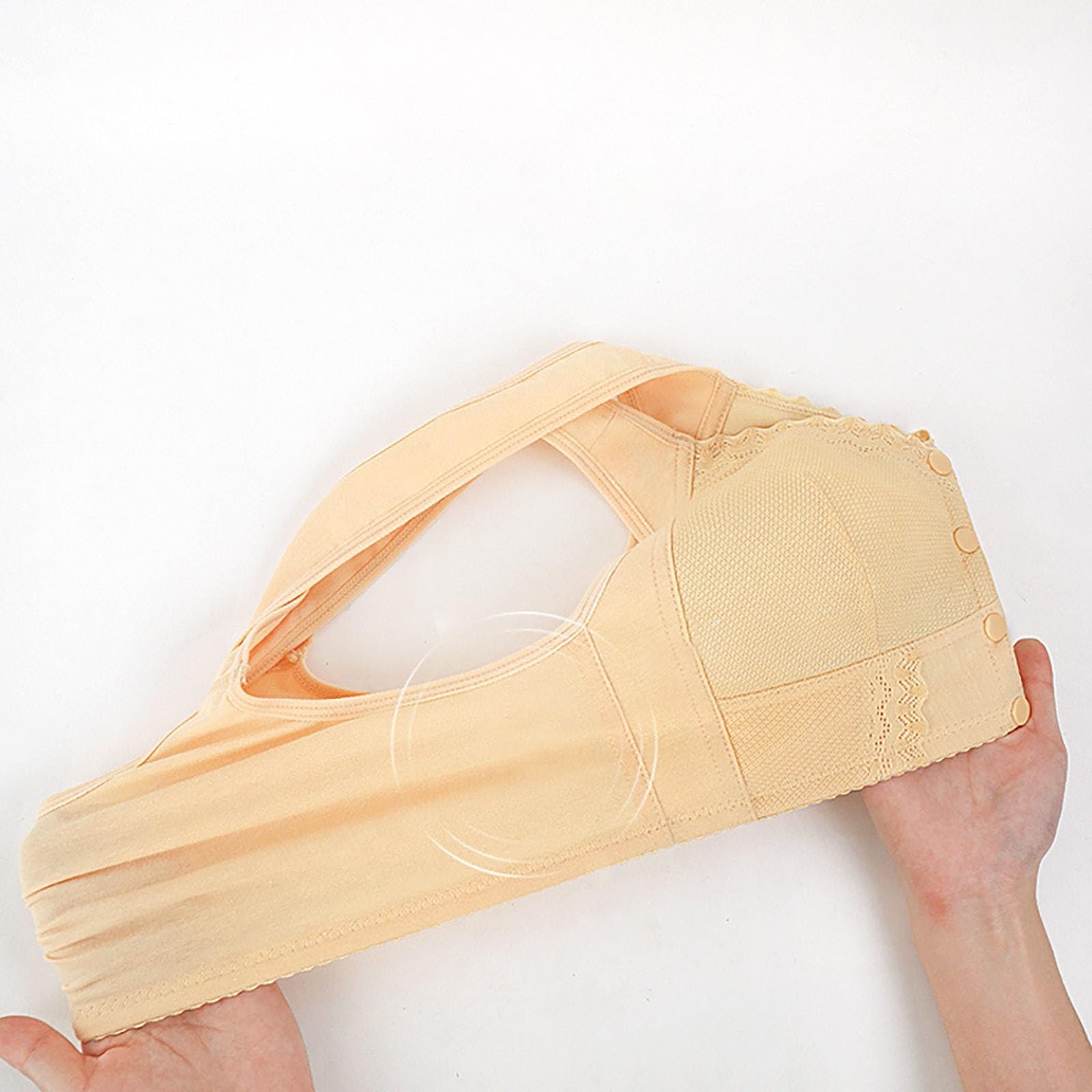 Cocila Reggiseno Invisibile Senza Ferretto per Donna, Reggiseno Comfort con Chiusura Frontale, Spalline Larghe e Copertura Totale, Morbido di Supporto l'uso Quotidiano Post-Operatorio Adesivo