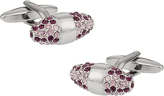 Cuff-DaddySwarovski Crystal Cone Cufflinks Amethyst with Presentation Box