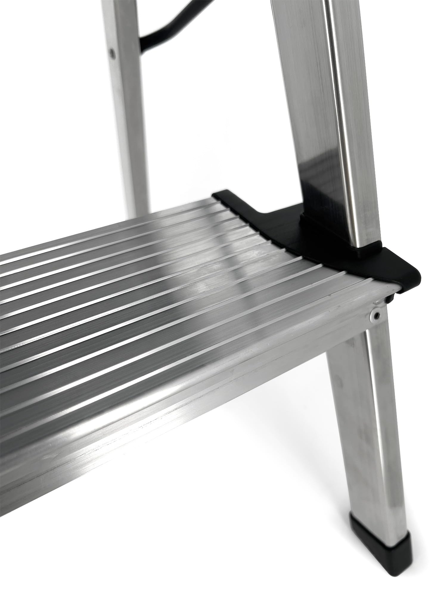 Taburete Plegable Rolser de Aluminio M3 220 Peldaño Ancho - Negro