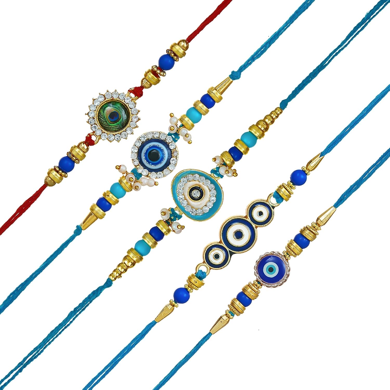 perpetual Rakhi for Brother And Bhabhi Eco Friendly Evil Eye Shape Rakhi Bracelet And Rakhi For Brother Set of 5 - Review, Price and Buying Guide