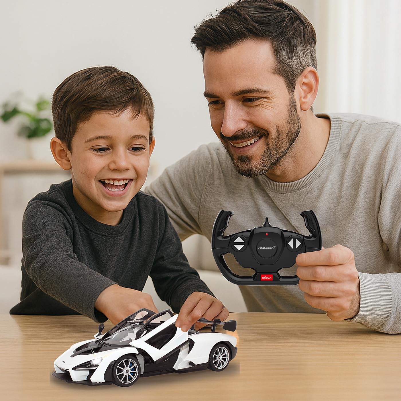 JAMARA 403118 McLaren Senna 2,4 GHz 1:14-RC samochód, oficjalnie licencjonowany, do 1 godziny jazdy samochodem, ok. 11 km/h, światło LED, ręczne otwieranie drzwi, idealnie odtworzone szczegóły,
